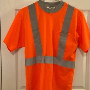 Occulux Fluorescent Orange Shirt with Reflective Strips and Pocket. Brand New!